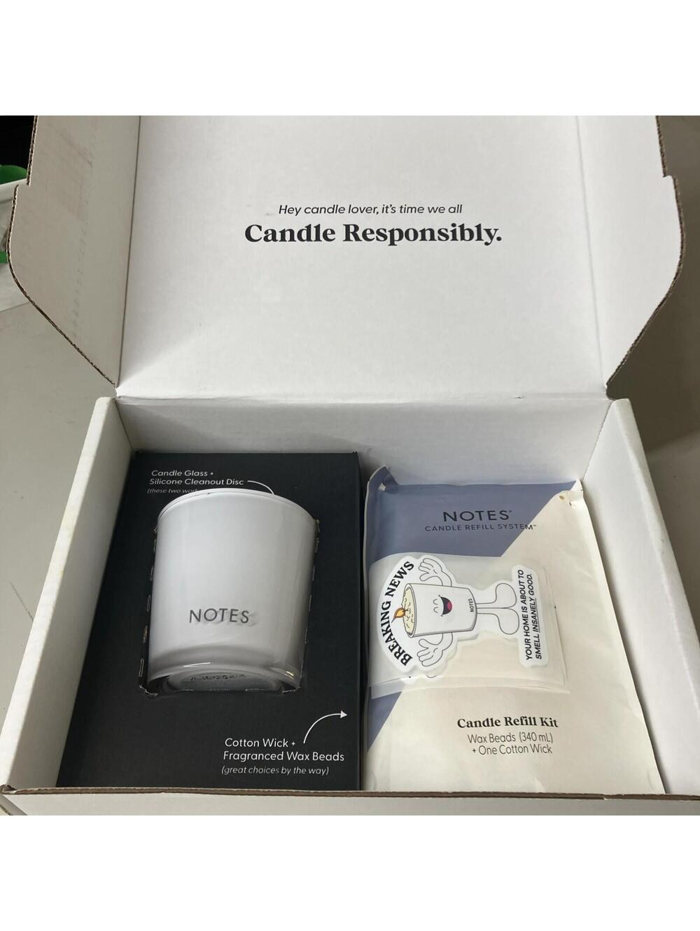 NOTES Candle Refill Starter Kit w/2 Refill Bags New Open Box - Picture 2 of 7